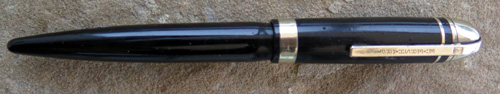 EVERSHARP SKYLINE WITH EXTRA TOP CAP BAND AND 'WET NOODLE' CUSTOM NIB